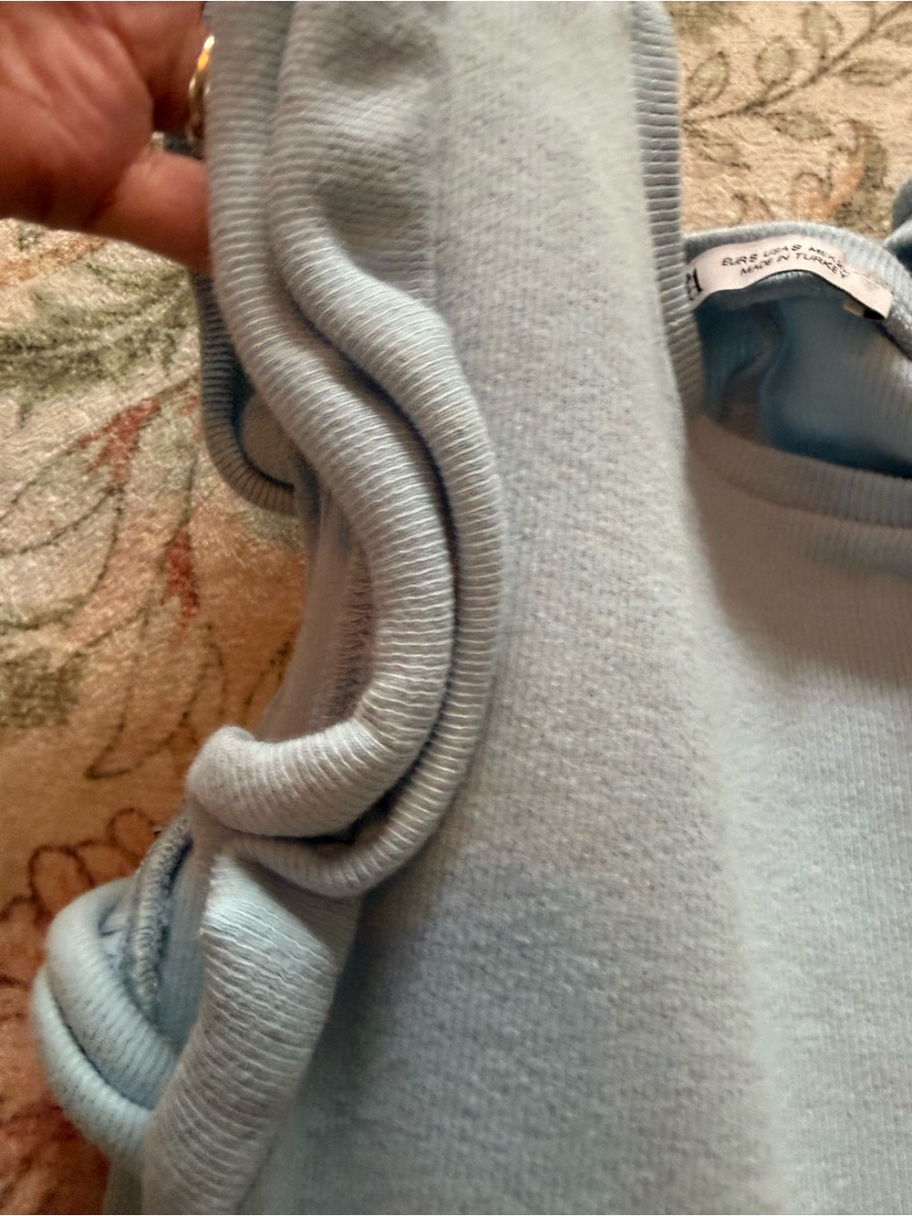 Zara Light Blue Puff-Sleeve Mini Dress - Picture 4 of 5